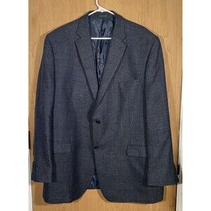 Lauren Ralph Lauren Wool Blazer Men's Sz 46L Sport Coat Navy Blue Gray Classic
